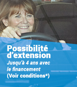 Possibilité d'extension jusqu'à 4 ans avec le financement