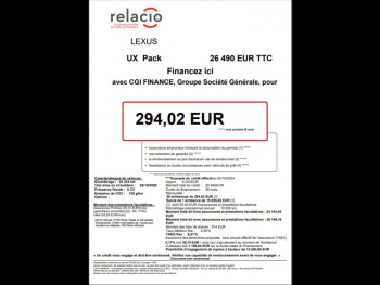 Photo 2 du bon plan LEXUS UX 250h 2WD Pack MY20 occasion à 24800 €