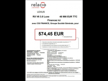 Photo 2 du bon plan LEXUS RX 450h 4WD Luxe Euro6d-T 15cv occasion à 44900 €