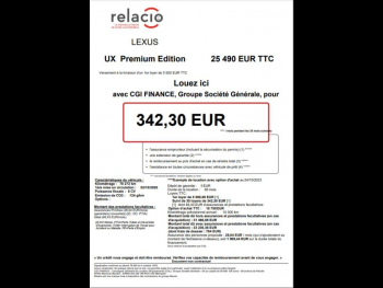 Photo 2 du bon plan LEXUS UX 250h 2WD Premium Edition MY20 occasion à 23900 €