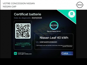 Photo 2 du bon plan NISSAN Leaf 150ch 40kWh N-Connecta 19 occasion à 14490 €