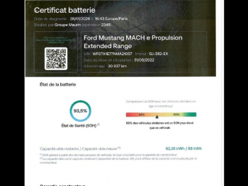 Photo 32 du bon plan FORD Mustang Mach-E 294ch Extended Range 99kWh 7cv occasion à 31990 €