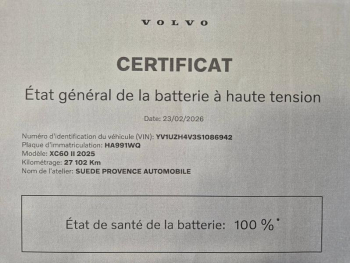 Photo 6 du bon plan VOLVO XC60 T6 Hybride Rechargeable 253 + 145ch Ultra Style Chrome Geartronic 8 AWD occasion à 54900 €