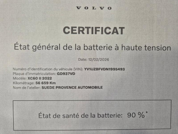 Photo 8 du bon plan VOLVO XC60 T6 AWD 253 + 87ch Inscription Business Geartronic occasion à 37490 €