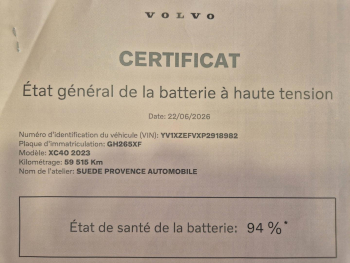 Photo 10 du bon plan VOLVO XC40 Recharge 231ch Start EDT occasion à 26900 €